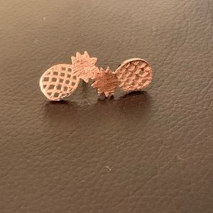 Rose gold pineapple earrings